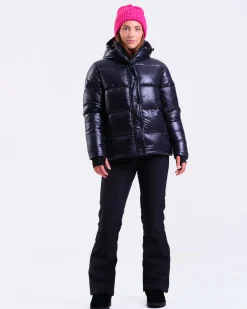 Glow Oversized Puffer Jacket Black/Navy