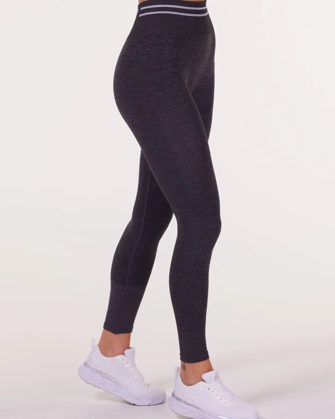 Gravity Seamless Crop Tee + Tights Grey Iron Marl