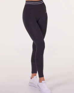Gravity Seamless Crop Tee + Tights Grey Iron Marl