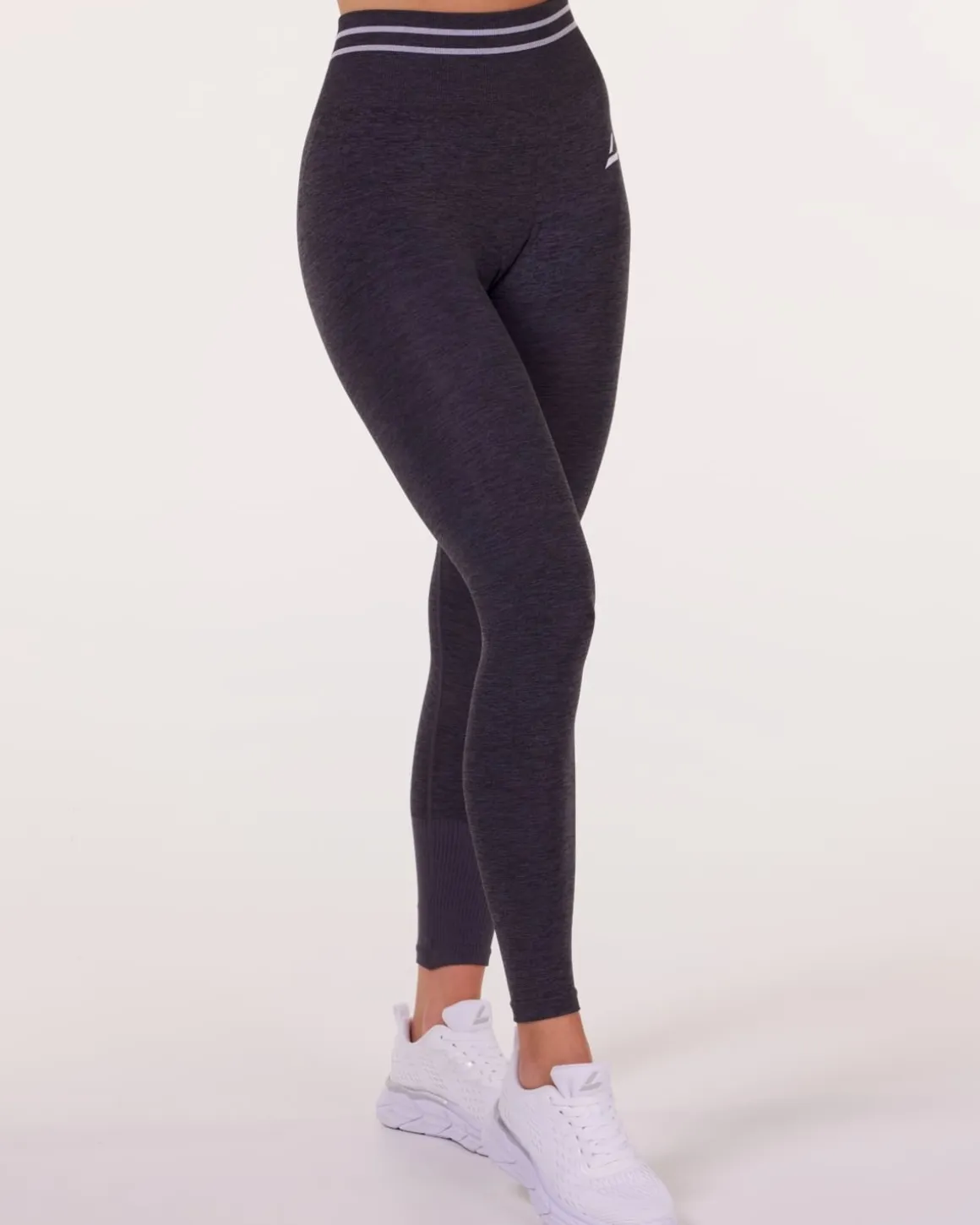 Gravity Seamless Crop Tee + Tights Grey Iron Marl