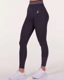 Gravity Seamless Crop Tee + Tights Grey Iron Marl