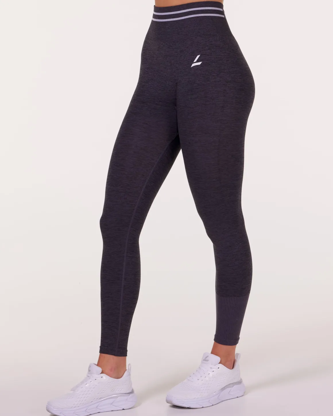 Gravity Seamless Crop Tee + Tights Grey Iron Marl
