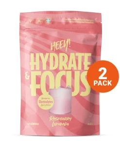 Heey! Hydrate & Focus Electrolytes Raspberry Lemonade 2x240g