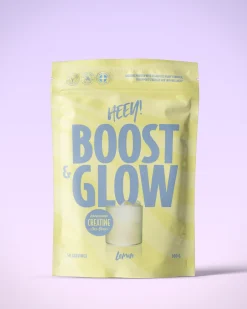 Heey! Vegan Plant Protein Chocolate 500g og Boost & Glow Creatine + Collegan Lemon 300g