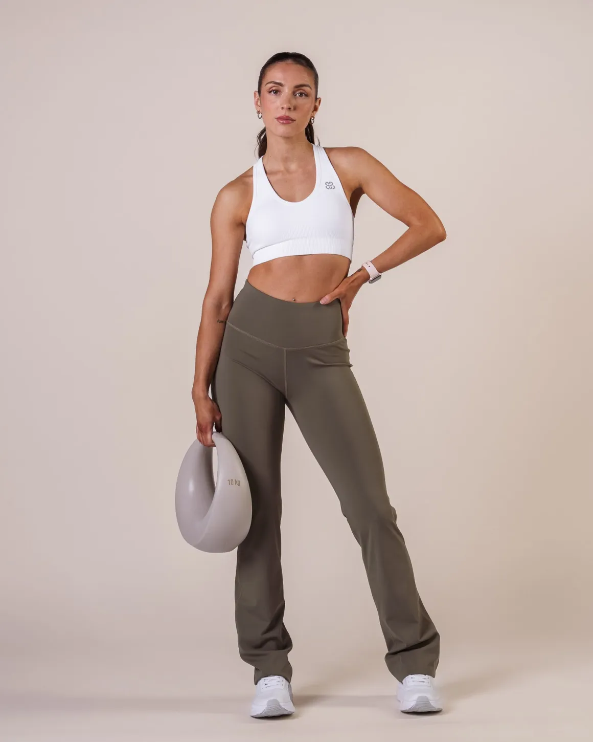 Hero High Rise Flare Pants Green Dusty