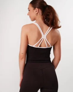 Hero Low Rise Flare Pants & Perfect Rib Crop Top Black/White SETT