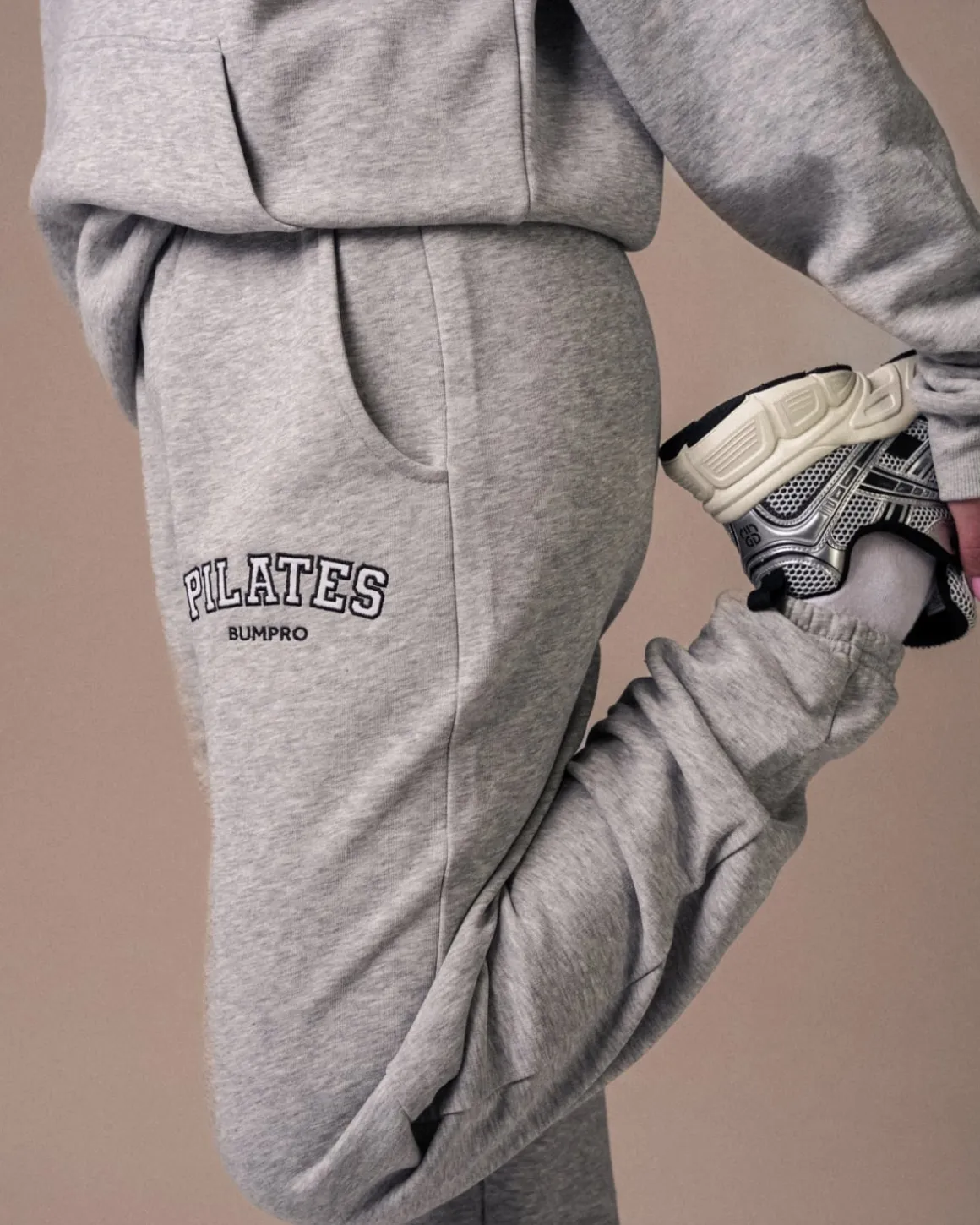 Hoodie + Sweatpant Grey/Pilates SET
