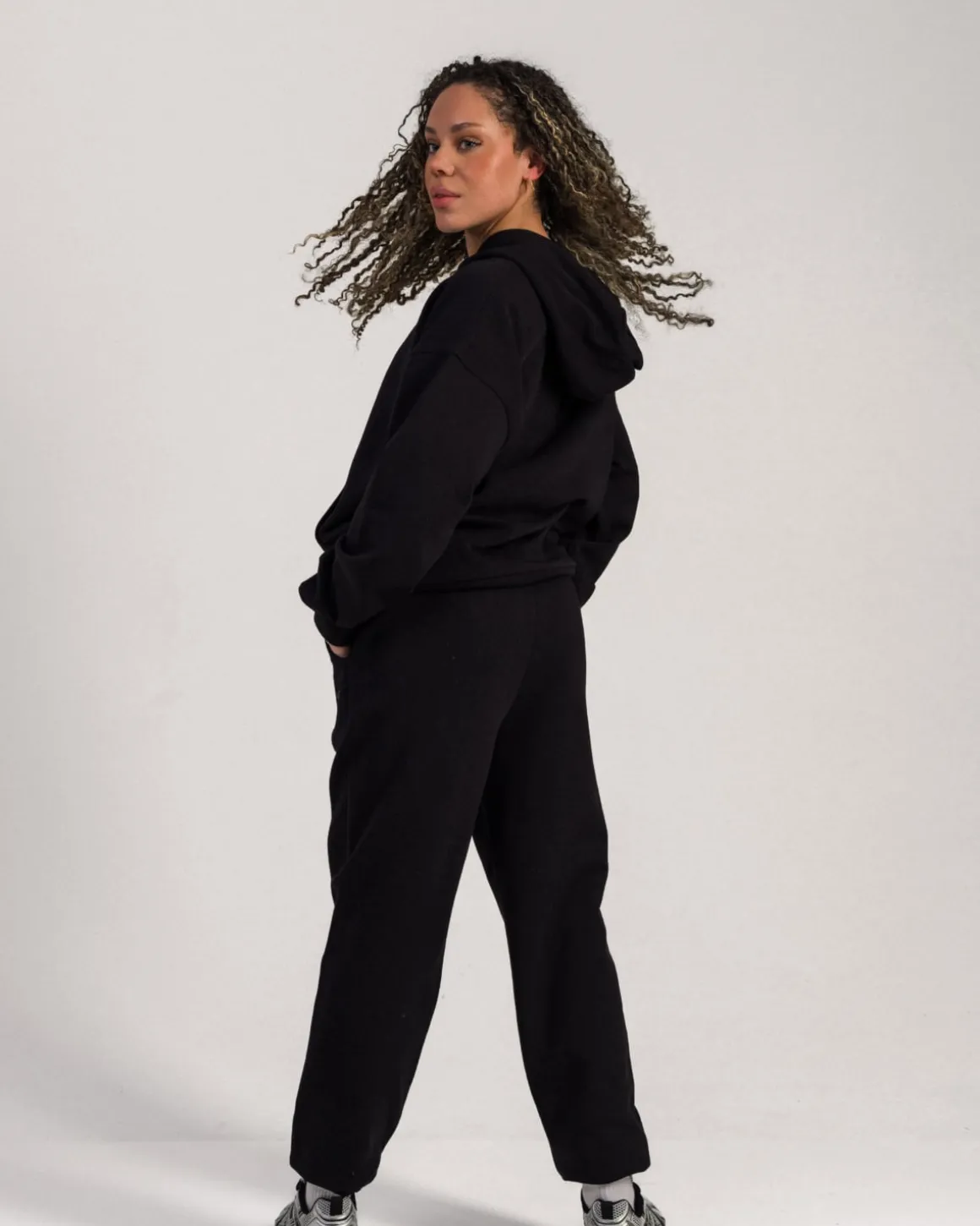 Hoodie + Sweatpants Black/3D SET