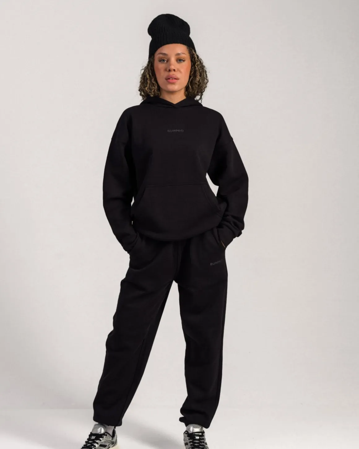 Hoodie + Sweatpants Black/3D SET