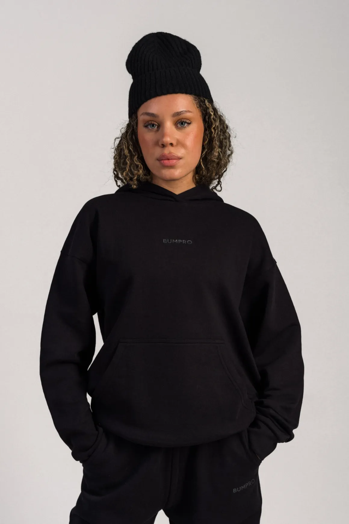 Hoodie + Sweatpants Black/3D SET
