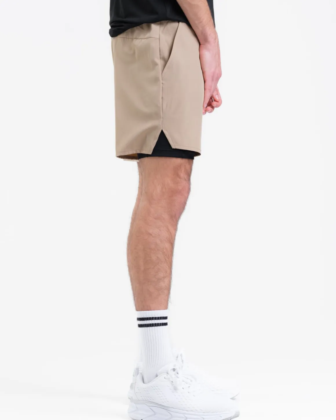 Hybrid 2-1 Pocket Shorts M Beige Dune