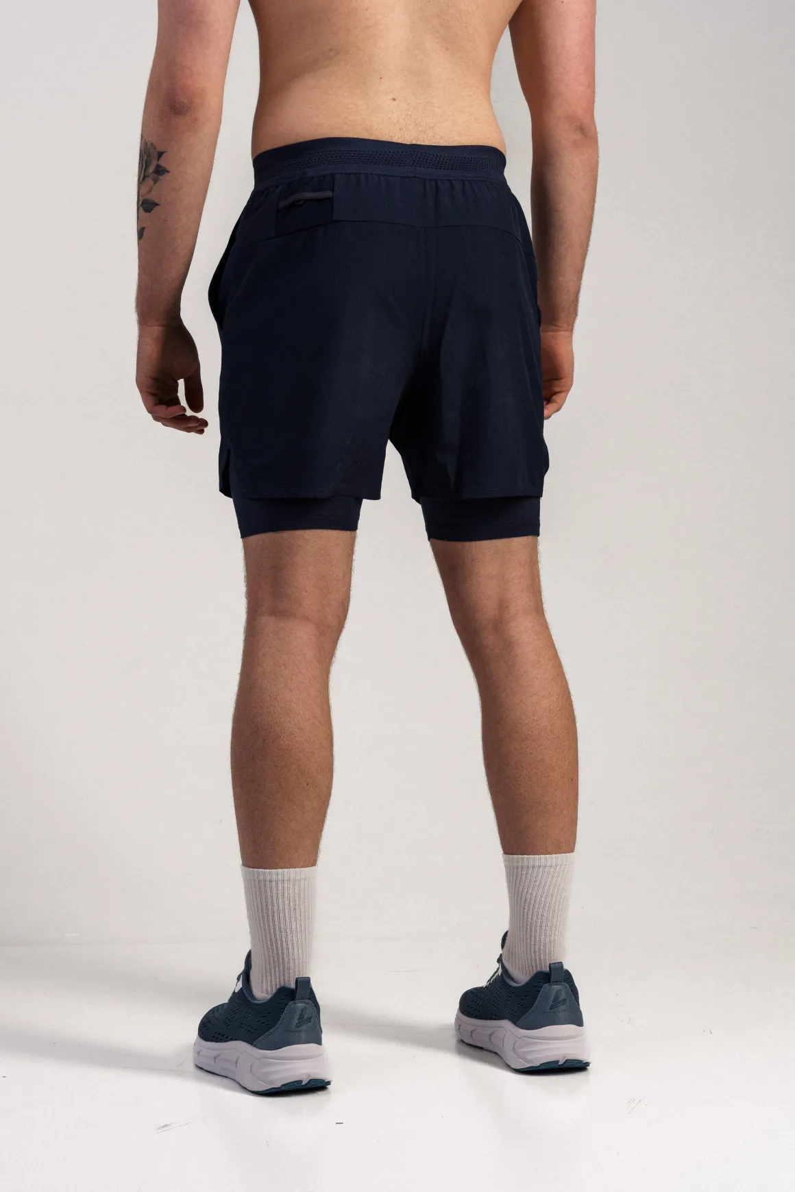 Hybrid 2-1 Pocket Shorts M Blue Navy/Blue