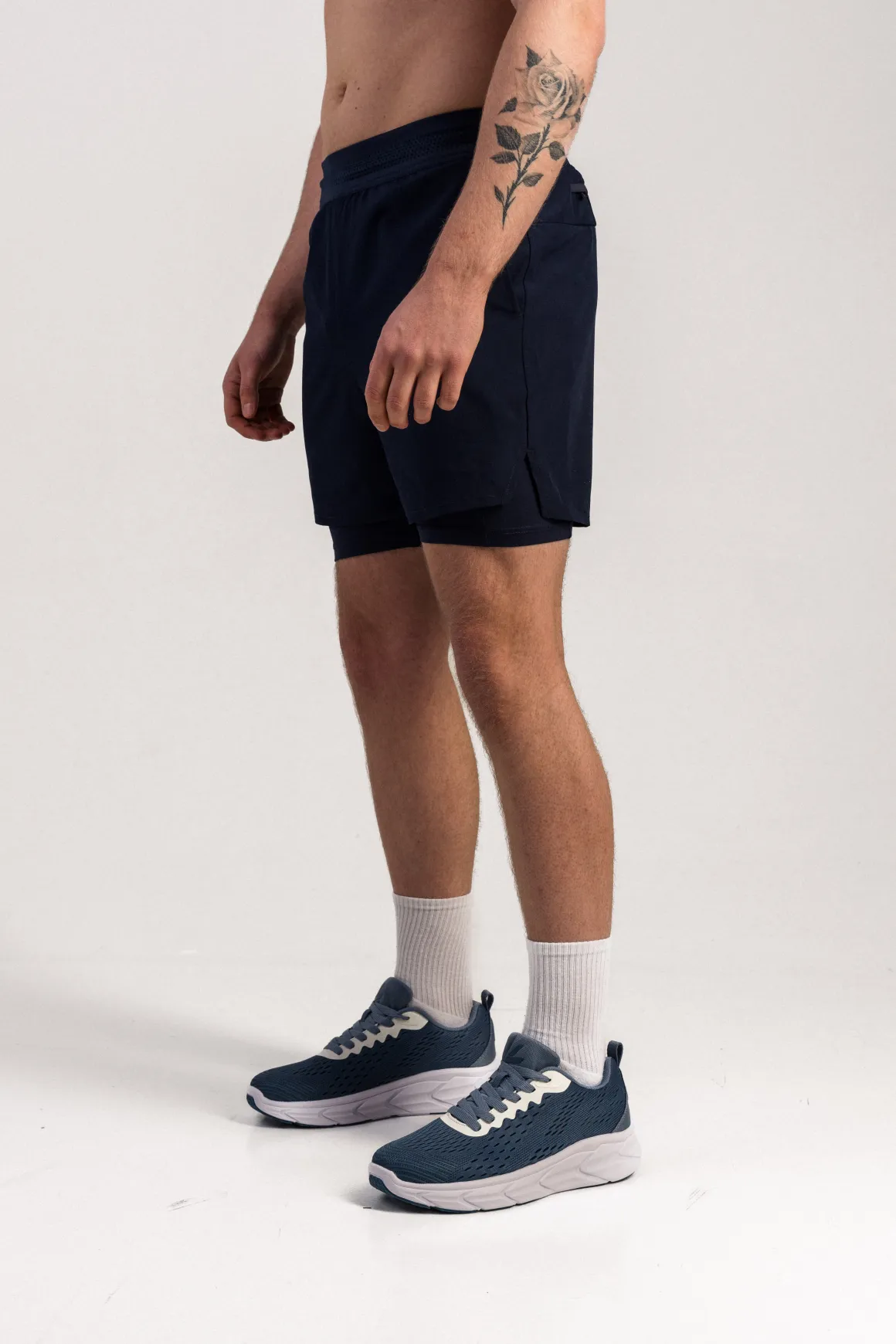 Hybrid 2-1 Pocket Shorts M Blue Navy/Blue