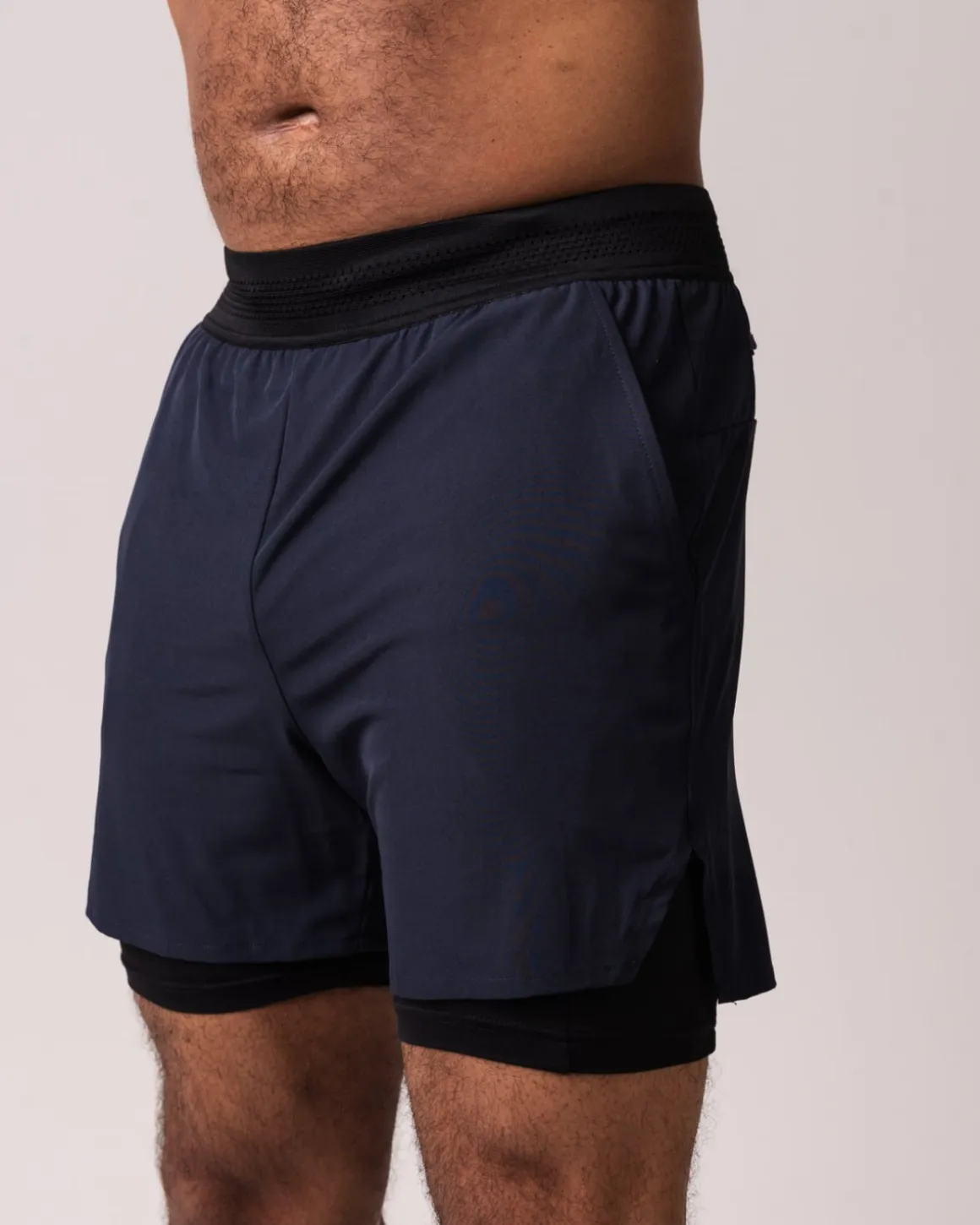 Hybrid 2-1 Pocket Shorts M Blue Navy