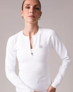 Hyper 1/2 Zip Sweater White