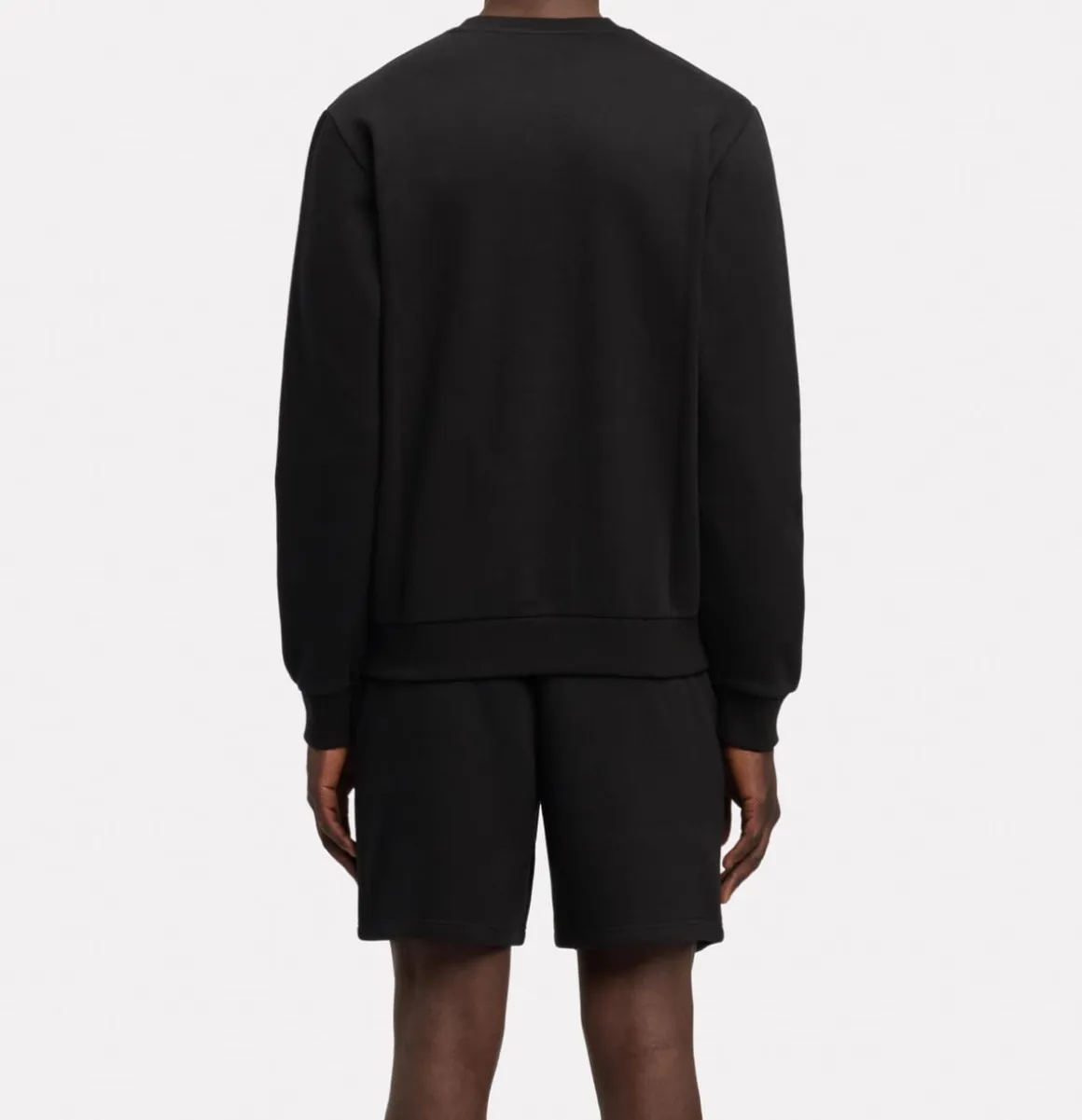 ID fleece Crew + Shorts Black SET