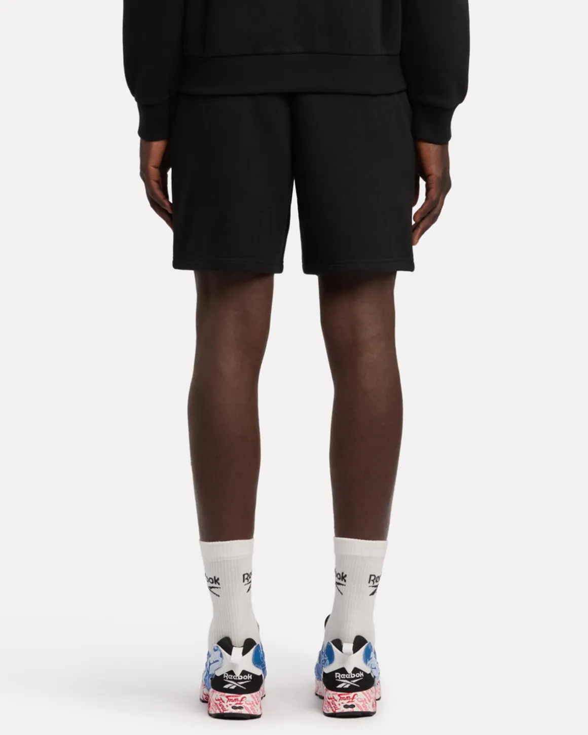 ID fleece Crew + Shorts Black SET