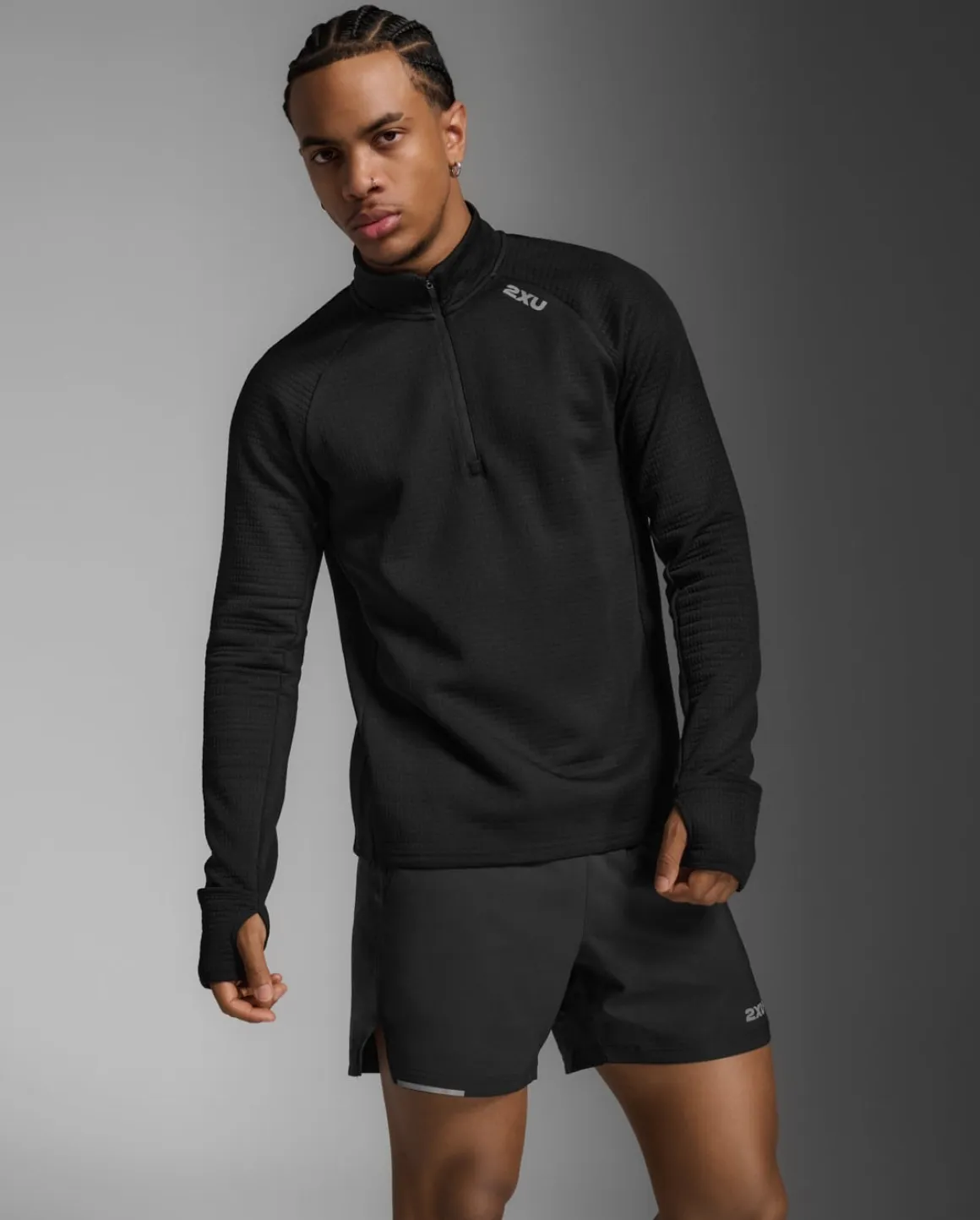 Ignition Hyper-Haptic 1/4 Zip Black/Silver Reflective