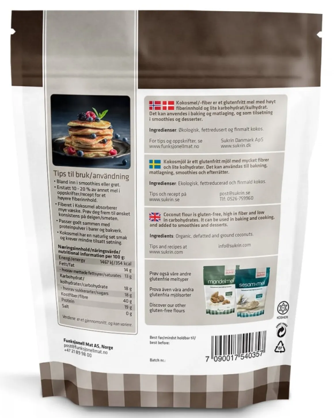 Kokosmel 400g