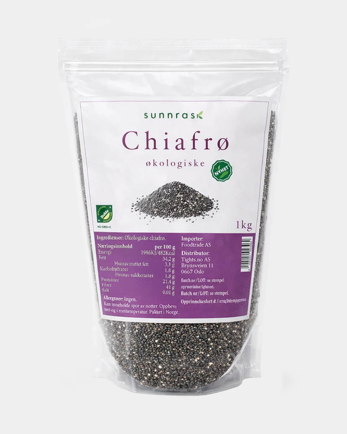 Økologiske Chiafrø 1kg