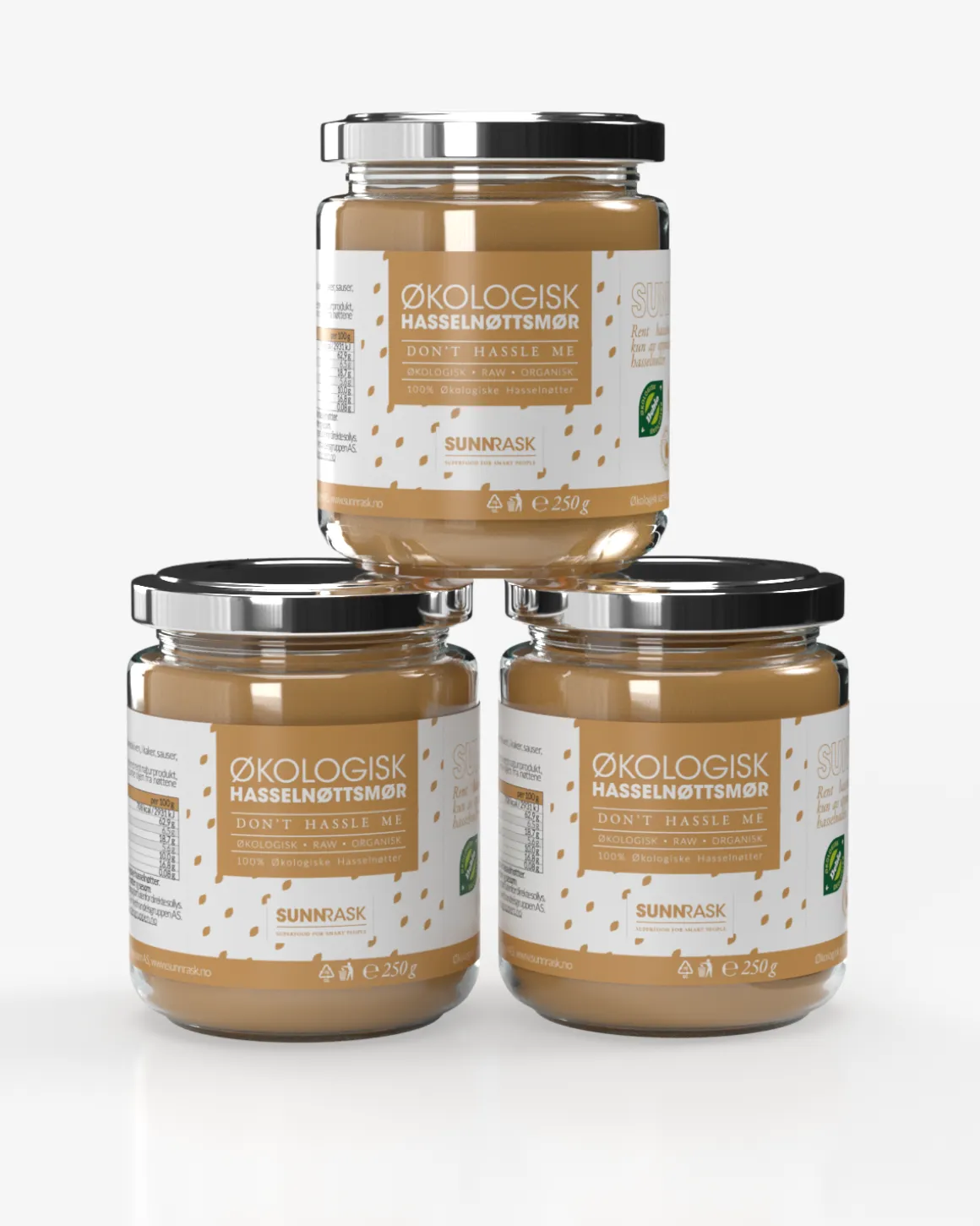 Økologisk Hasselnøttsmør 3x250g