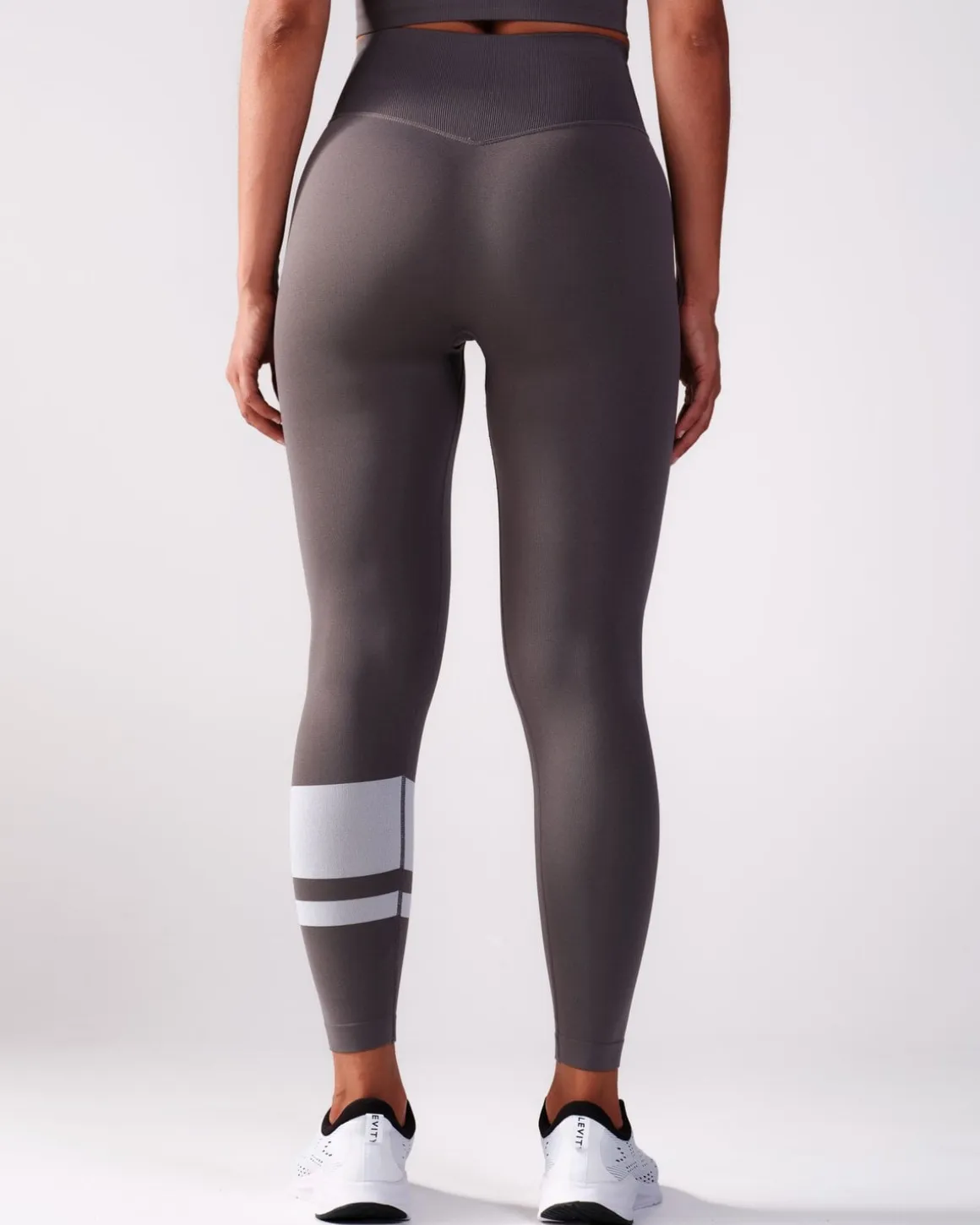 LEVITY Block Tights Beige + Grey 2-PACK