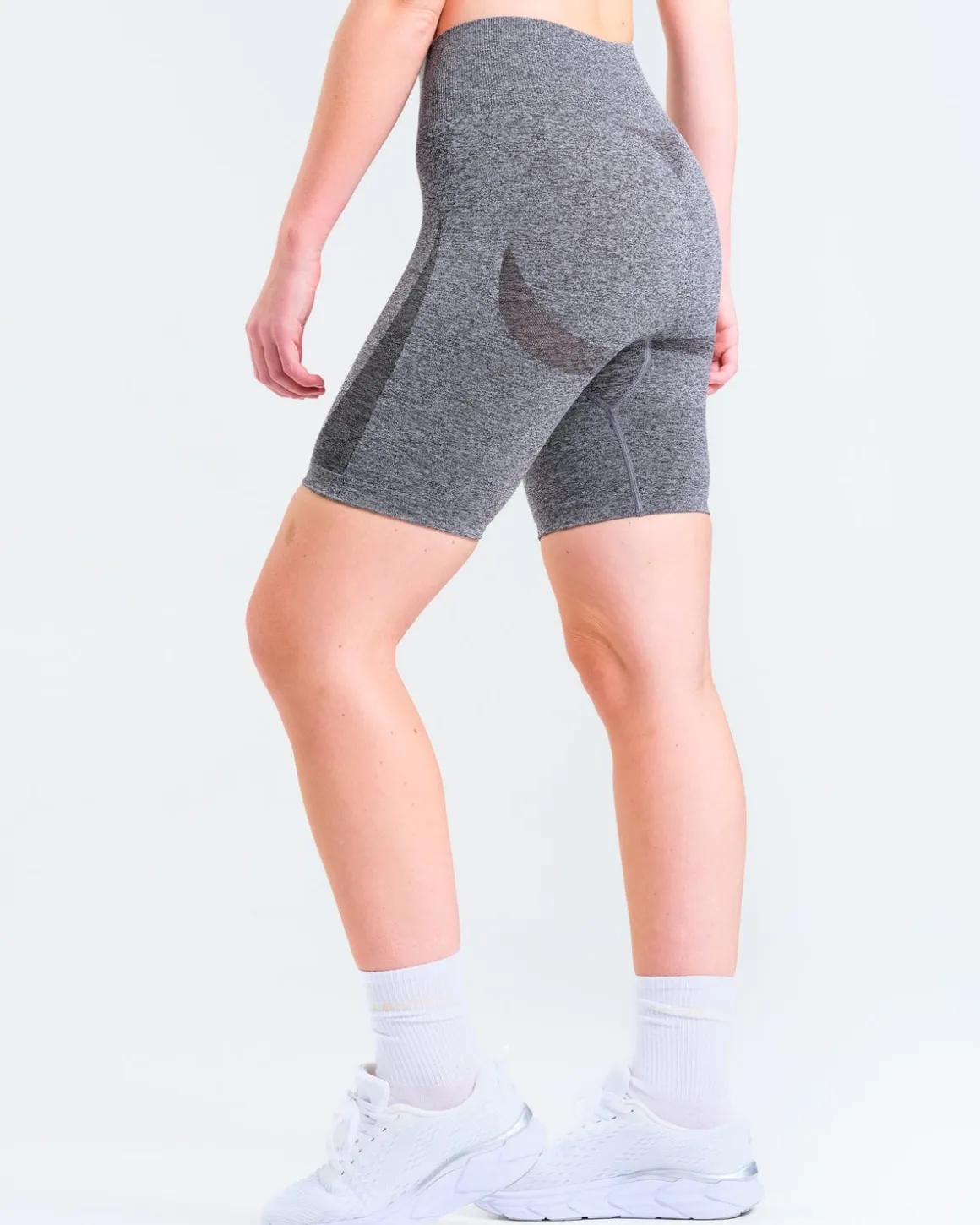 LEVITY Solar Cut Out Seamless Bra + Shorts Grey SET