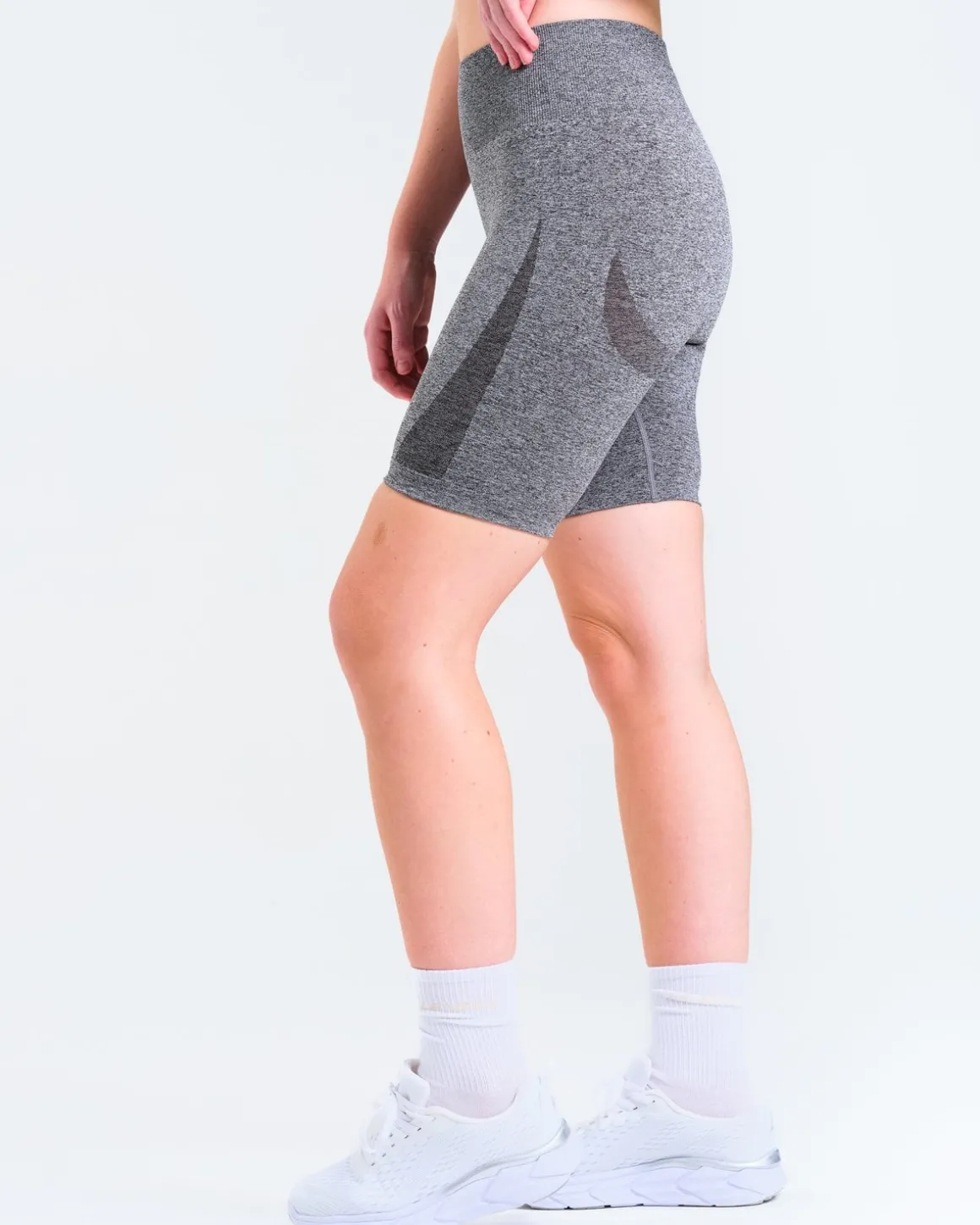 LEVITY Solar Cut Out Seamless Bra + Shorts Grey SET