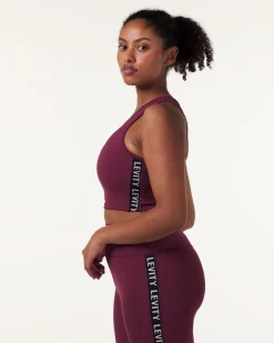 Line Up Crop Tank Red Wine