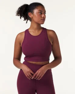 Line Up Crop Tank Red Wine