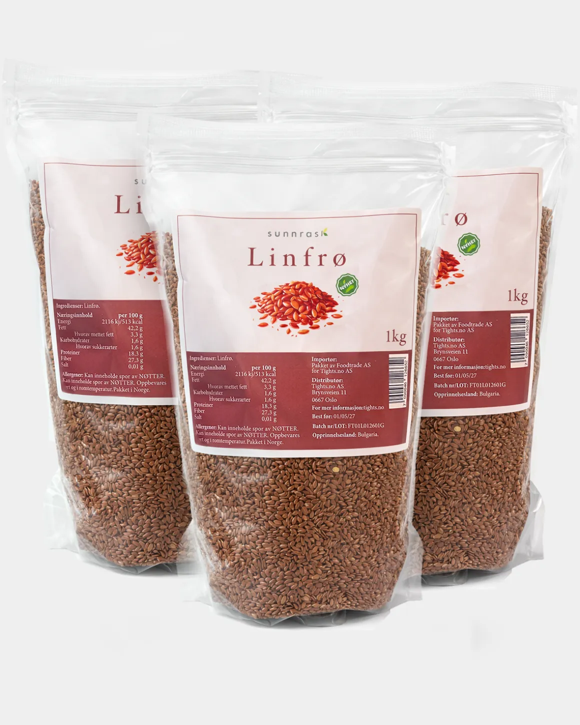 Linfrø 3x1kg