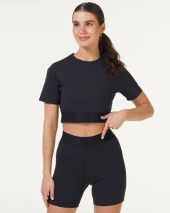 Lively Crop Tee Black