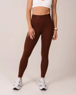 Lively Crop Tee + Tights Brown Chocolate SET
