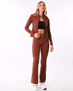 Lively Flare Pants Brown Chocolate