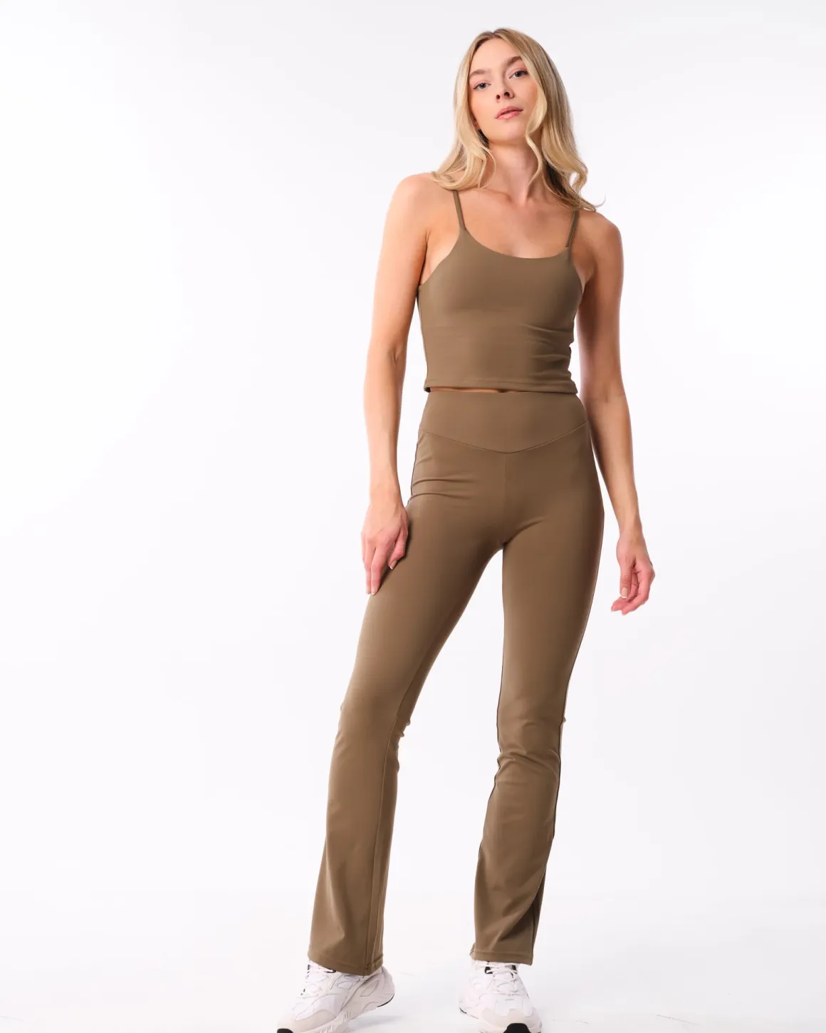 Lively Flare Pants Green Olive