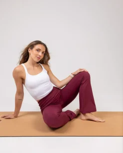 Lively Flare Pants Red Maroon