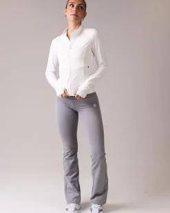 Lively Foldover Flare Pants Grey Melange