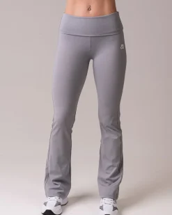 Lively Foldover Flare Pants Grey Melange