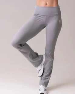 Lively Foldover Flare Pants Grey Melange