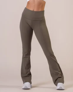 Lively Foldover Flare Pants 2.0 Green Dusty