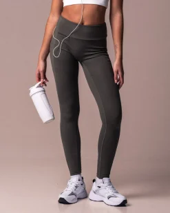 Lively Scrunch Pocket Tights Military Green