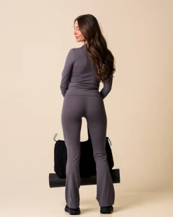 Lively V-Neck LS Grey Thunder