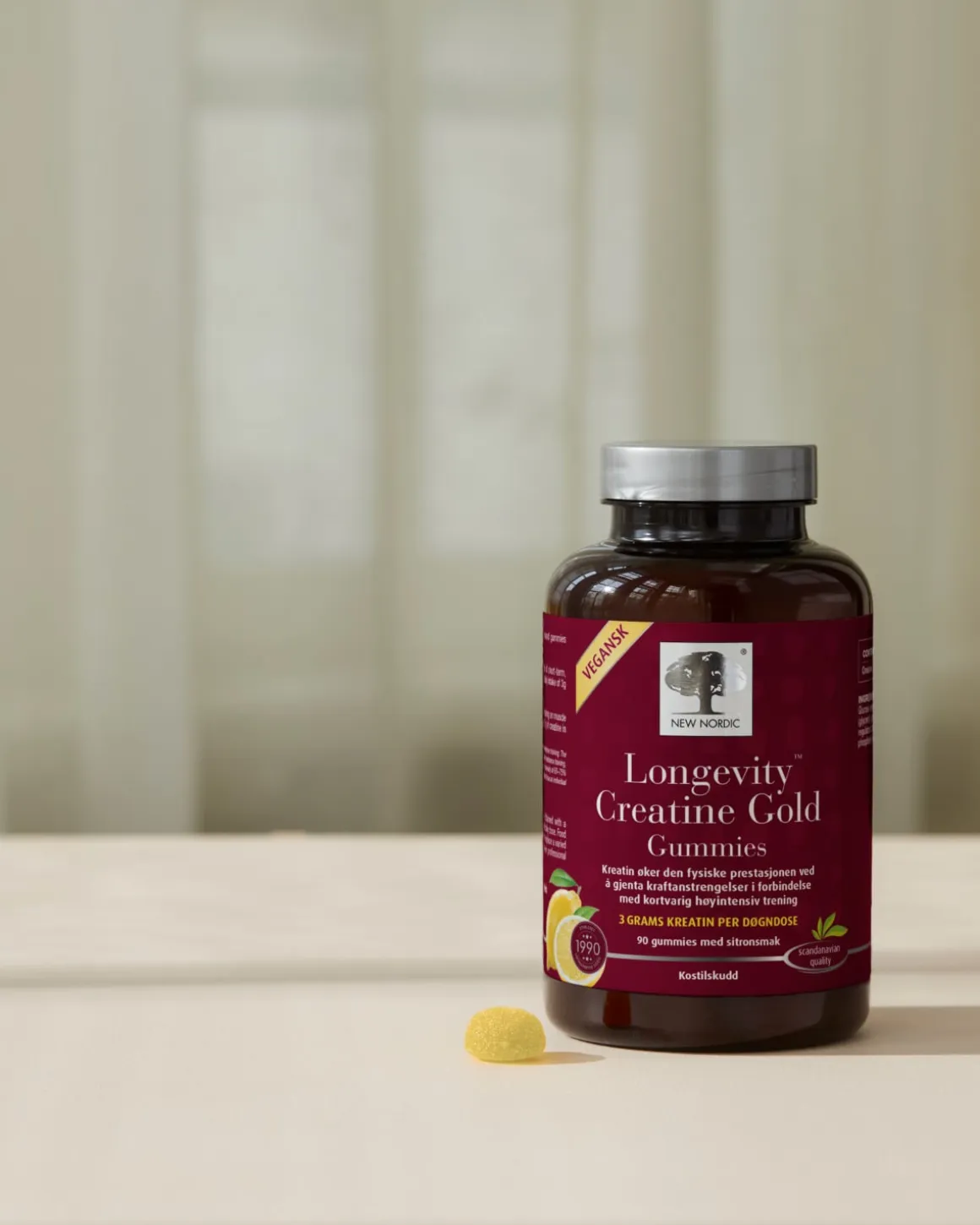 Longevity Creatine Gold Gummies, 90 gummies