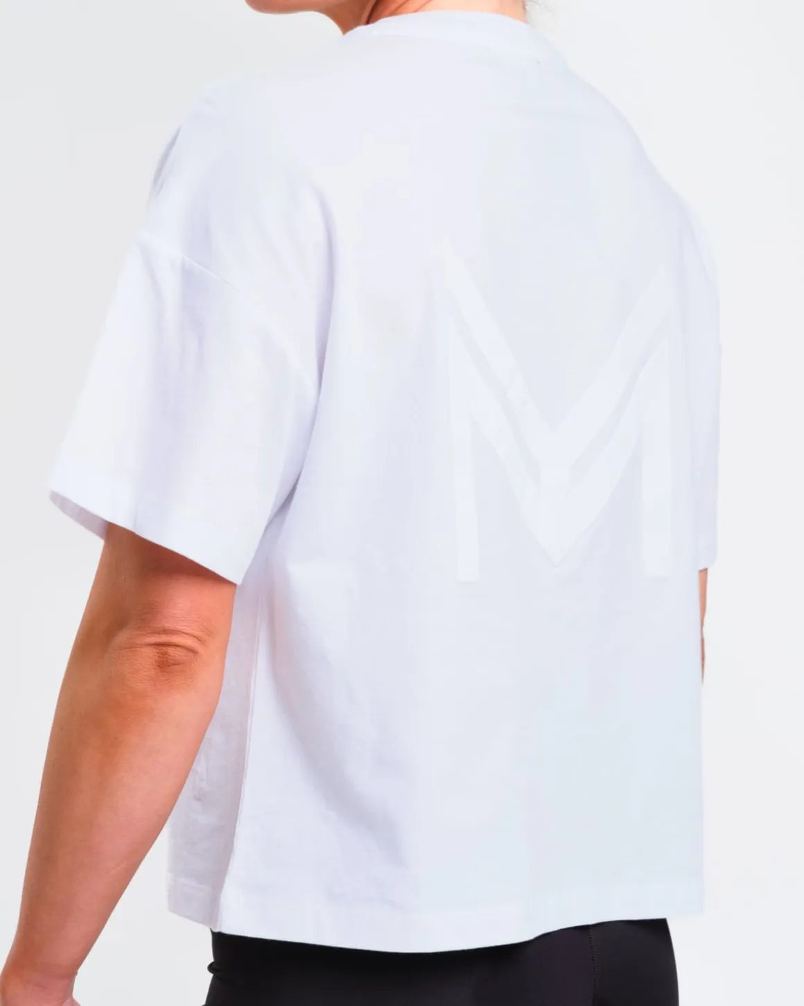 Loose Fit Crop Tee W White
