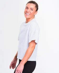 Loose Fit Crop Tee W White