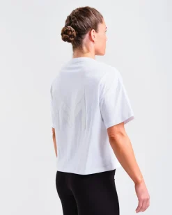 Loose Fit Crop Tee W White