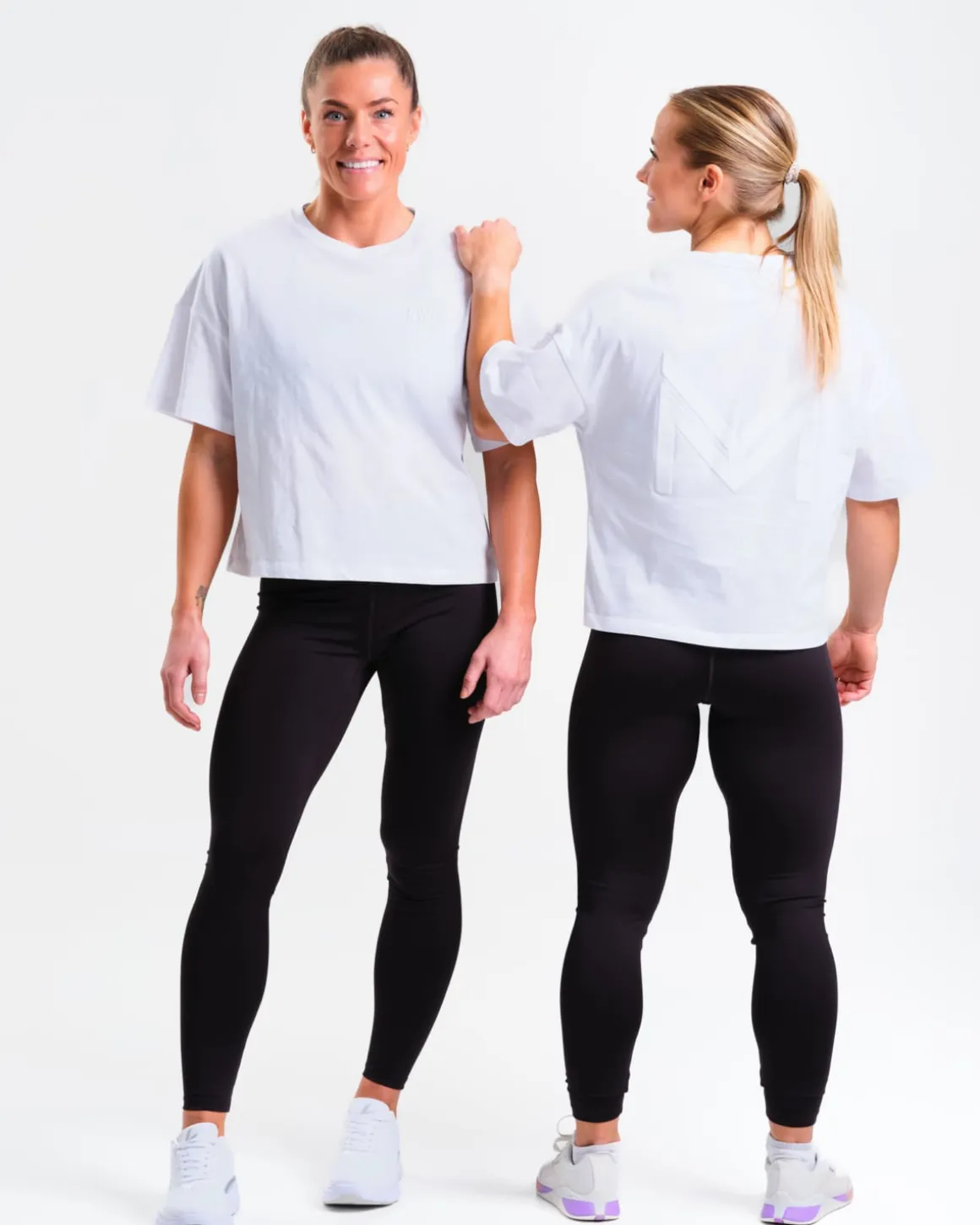 Loose Fit Crop Tee W White