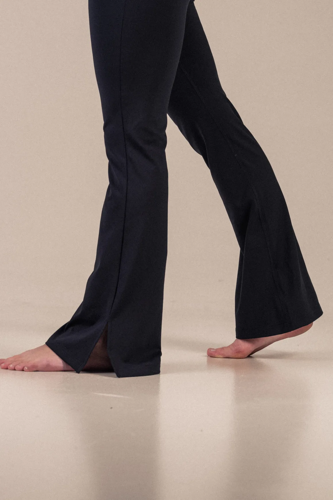 Lotus Slit Flare Pants Black Beauty