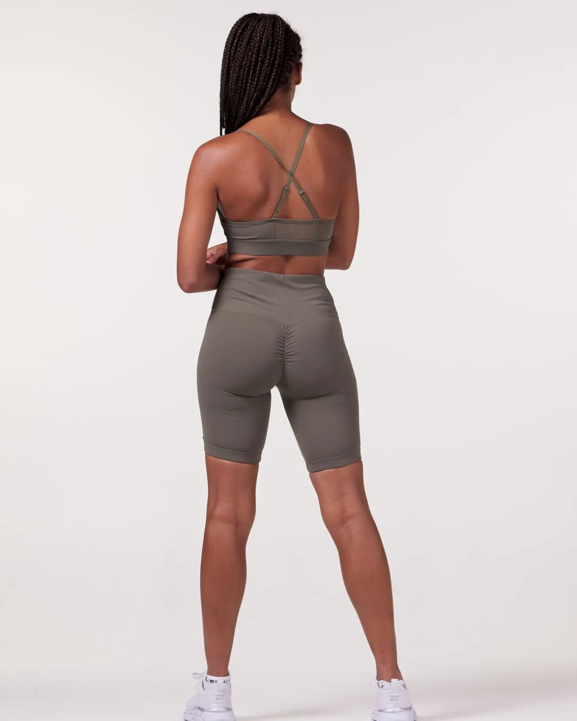 Magnify Scrunch Biker Shorts 2.0 Black + Green 2-PACK