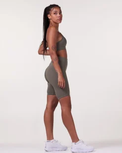 Magnify Scrunch Biker Shorts 2.0 Black + Green 2-PACK